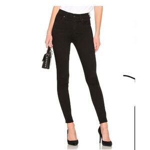 Levis Coated Mile High Super Skinny, Black 5Pocket Jeans, 25
